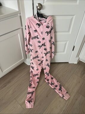 Juicy Couture Pink Plush Logo One-Piece